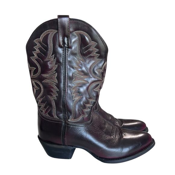 Laredo Burgundy Western Cowboy Boots Pointed Toe Men's US 11 D Style 68458 - Picture 1 of 9